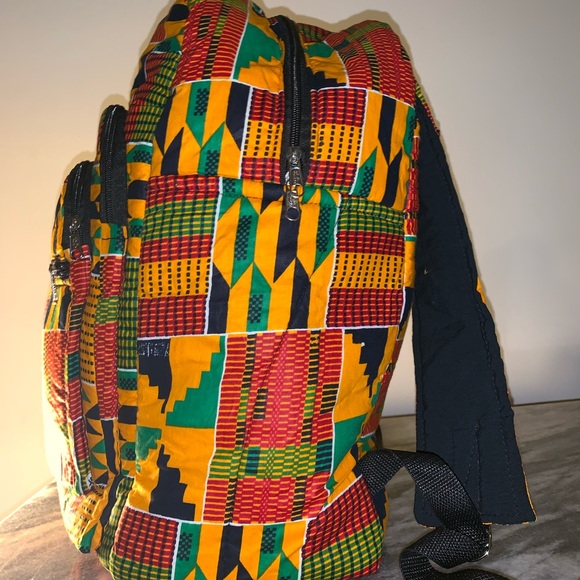 African Print Backpack - Picture 2 of 3